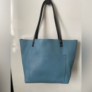 NEW Portland Leather Goods Large Classic Tote in Dream with Black Handles